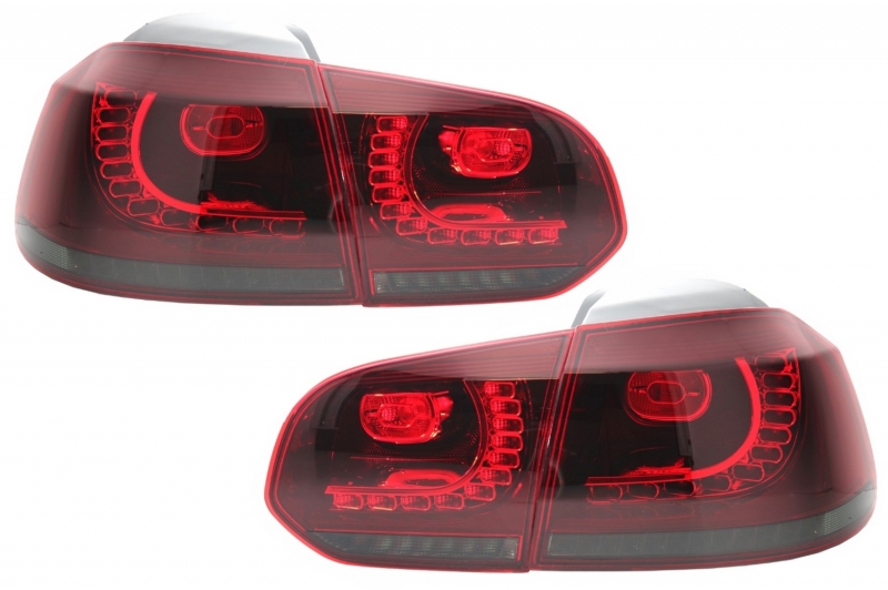 Taillights led VW Golf VI 10/08- R-look Dynamic red/Smoke
