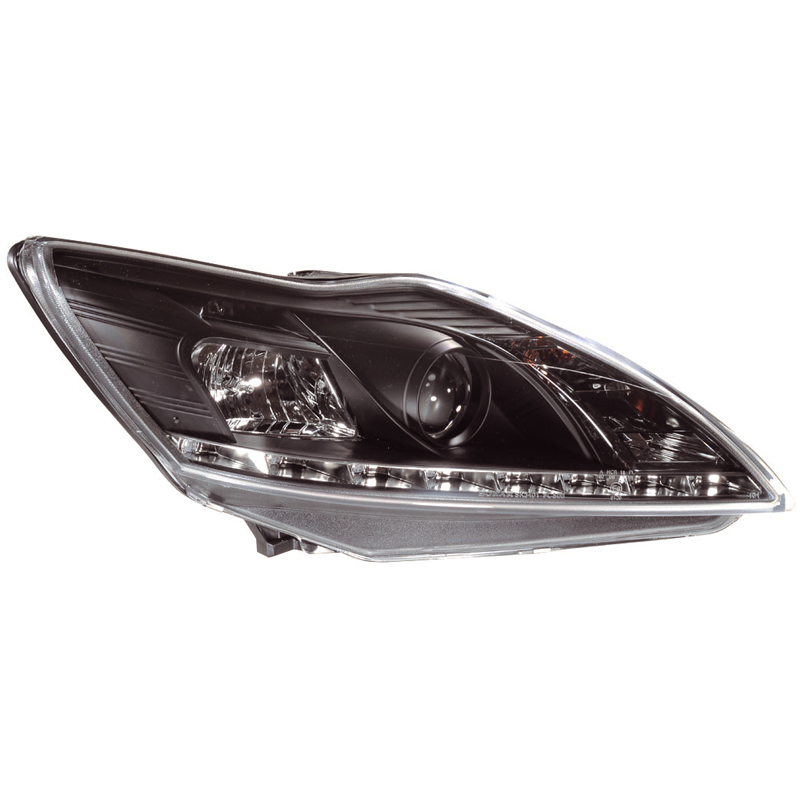 Set Headlights in DRL-Look  Ford Focus II Facelift 2008-2011 - Black