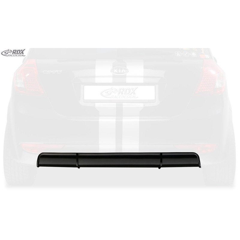 Rear bumper skirt 'Diffuser'  Kia Cee'd ED HB 2007-2012 (ABS glossy black)