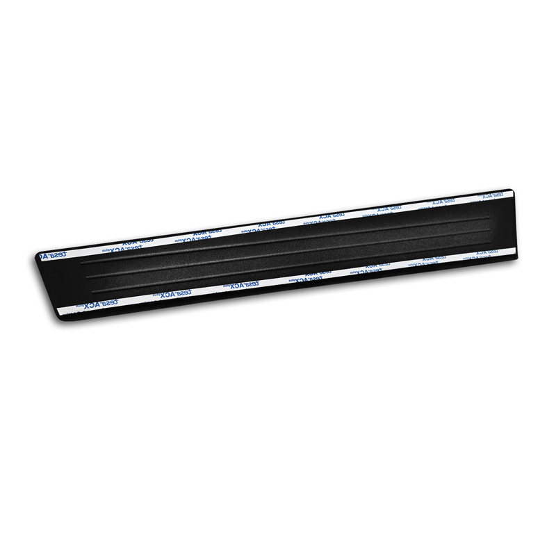 Black Inox door sill protectors  Ford Tourneo Courier II 2023- 'Lines' - 4-pieces