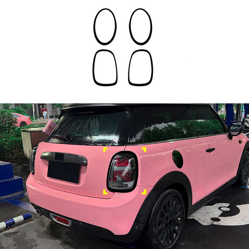 Head & Tail light Frames  Mini One/Cooper/S/Cabrio F55/F56/F57 2013-2024 - set of 4 pieces (ABS Glossy Black)