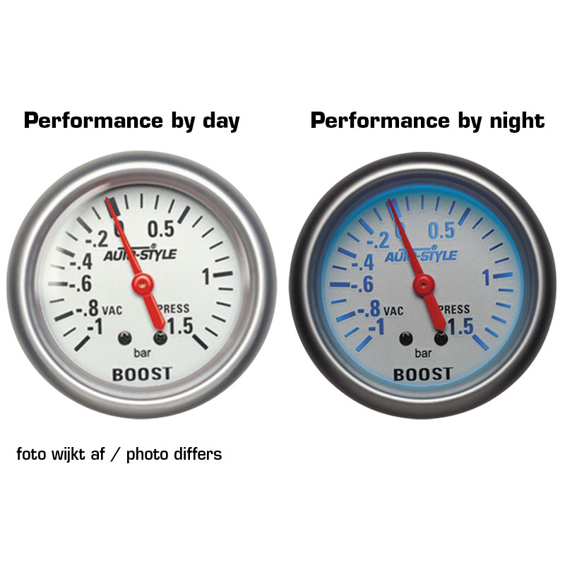 Performance Instrument oil-pressure gage 0-7 bar 2'' + sensor silver