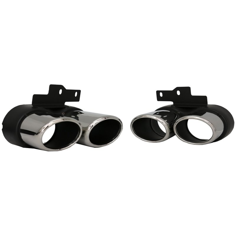 Diffuser passend voor Audi A6 C8 S-Line S6 Look Chroom