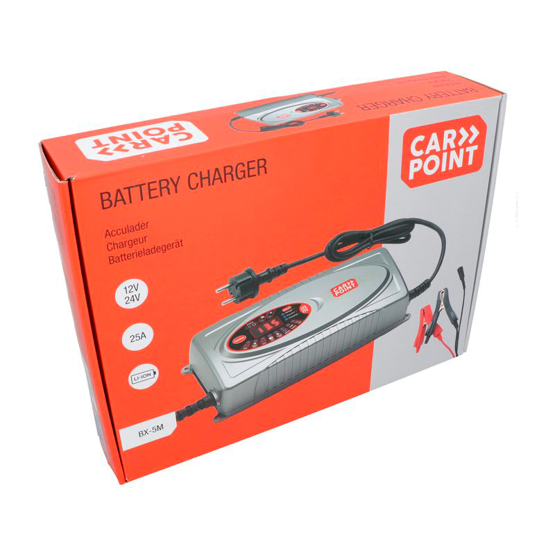 Carpoint BX-5M 12V/24V Battery Charger 25 Ampère Lithium