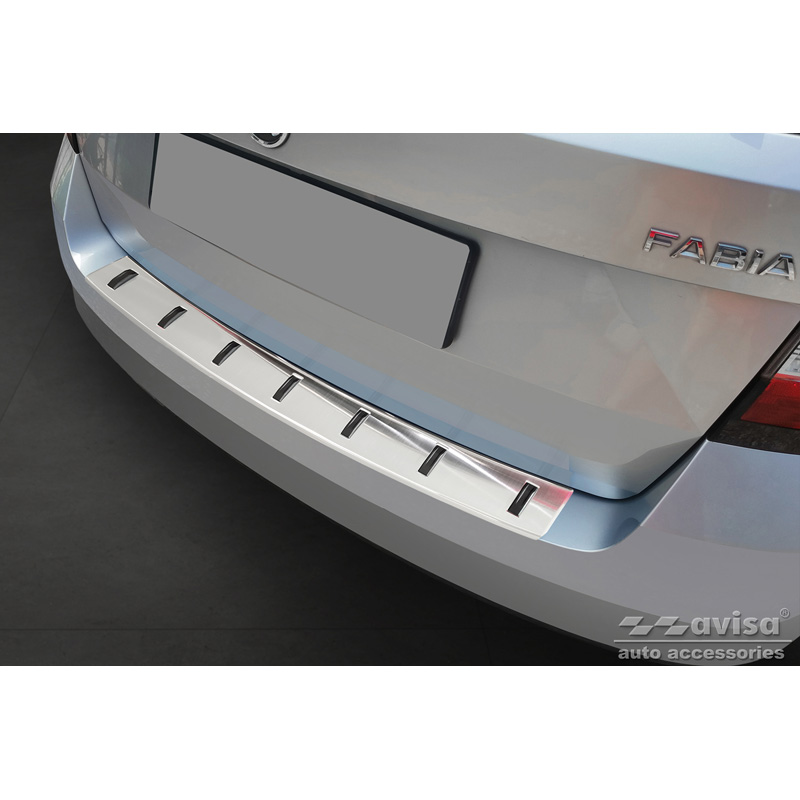 Stainless Steel Rear bumper protector  Skoda Fabia III Combi 2014-2018 'STRONG EDITION'