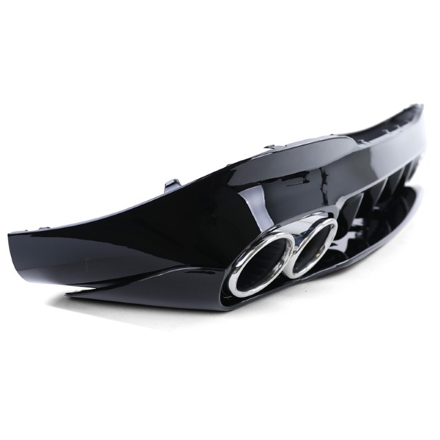 Diffuser passend voor Mercedes CLA C118 glans zwart met Sierstukken