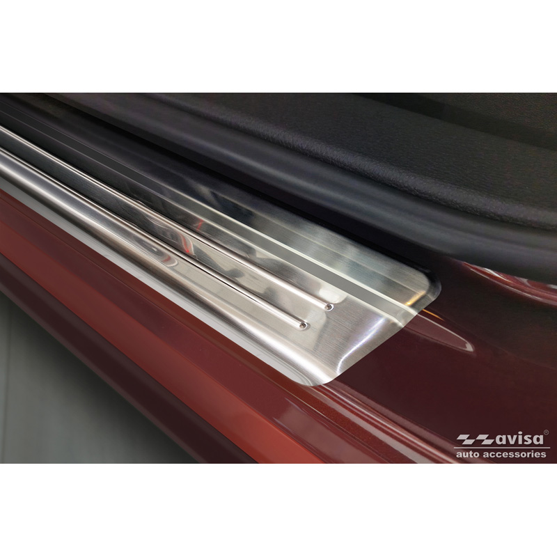Stainless Steel Door sill protectors  Nissan Juke II (F16) 2019- 'Lines' - 4-pieces