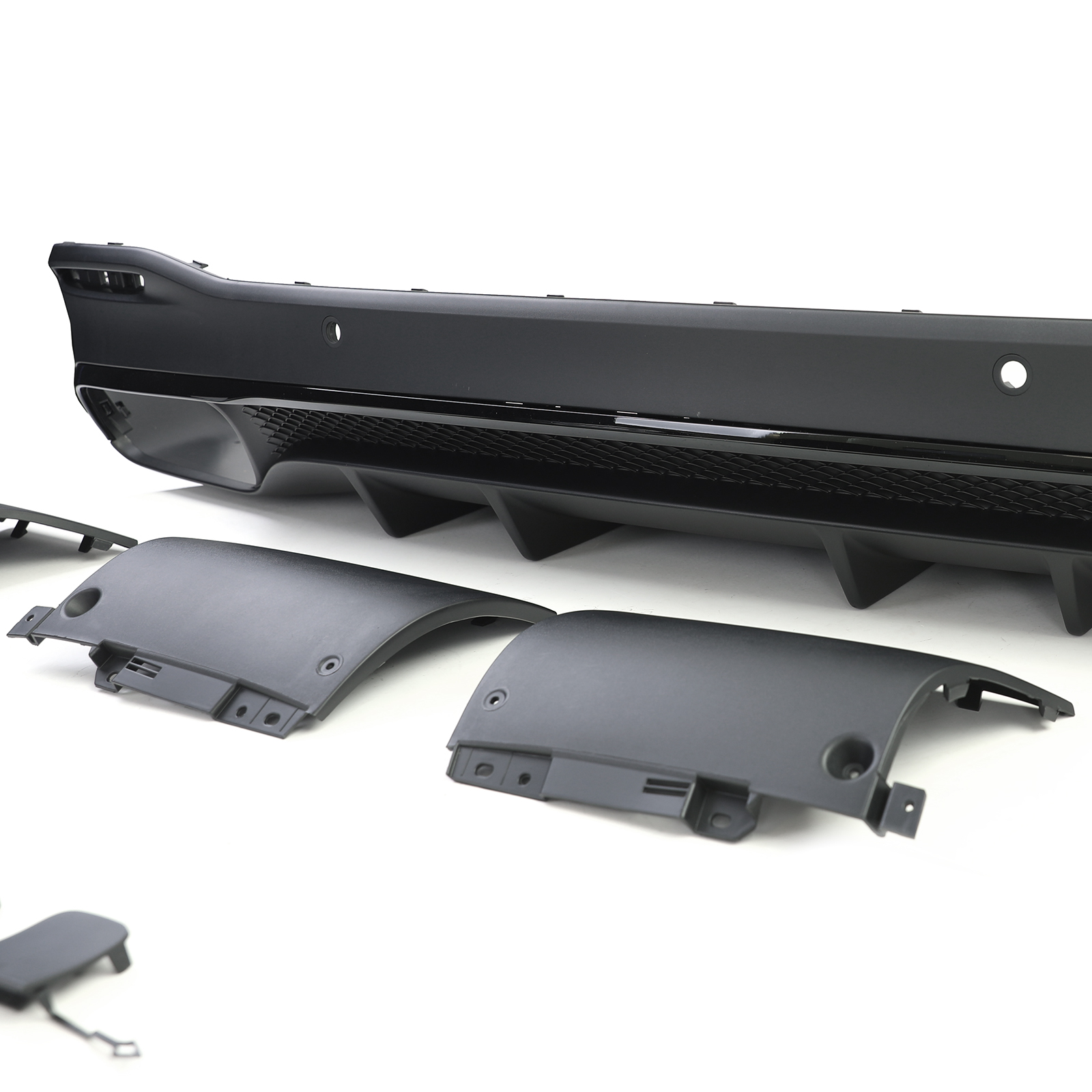 Diffuser passend voor Mercedes GLE SUV W167 V167 19-23 AMG Look Zwart