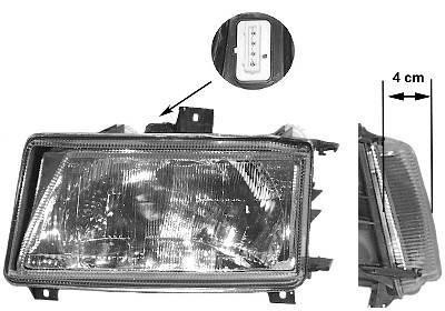 koplamp, Valeo, H4, elektr verstelb, rechts,-07/1996 Seat Ibiza/