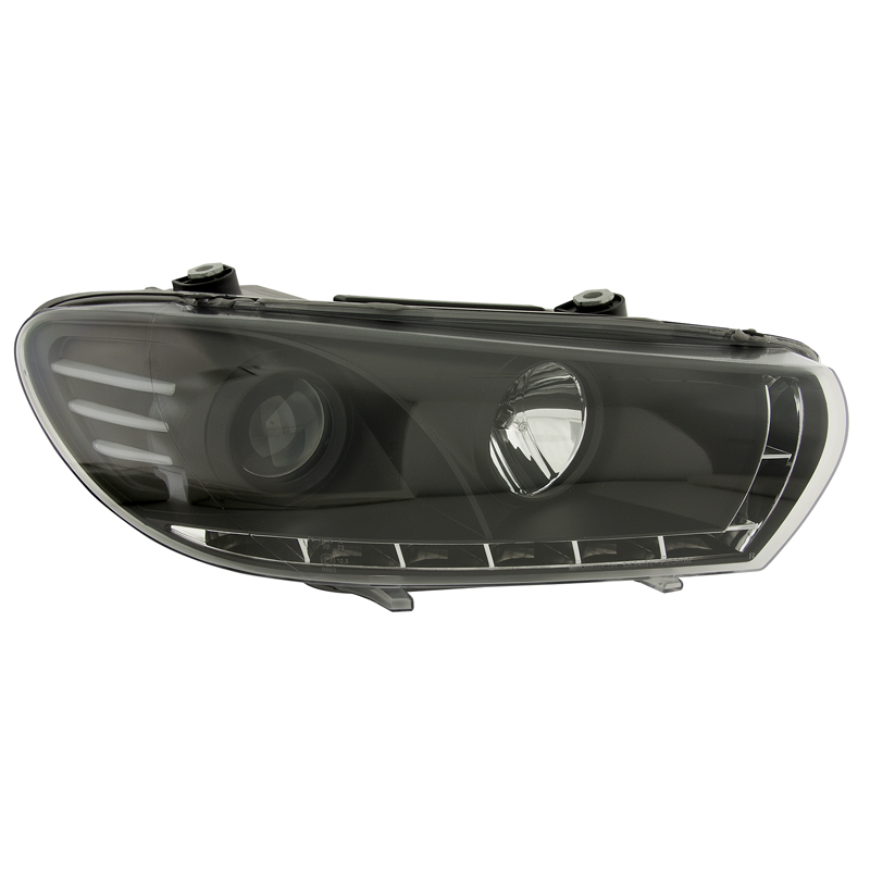 Set Headlights in DRL-Look  Volkswagen Scirocco 2008-2017 - Black