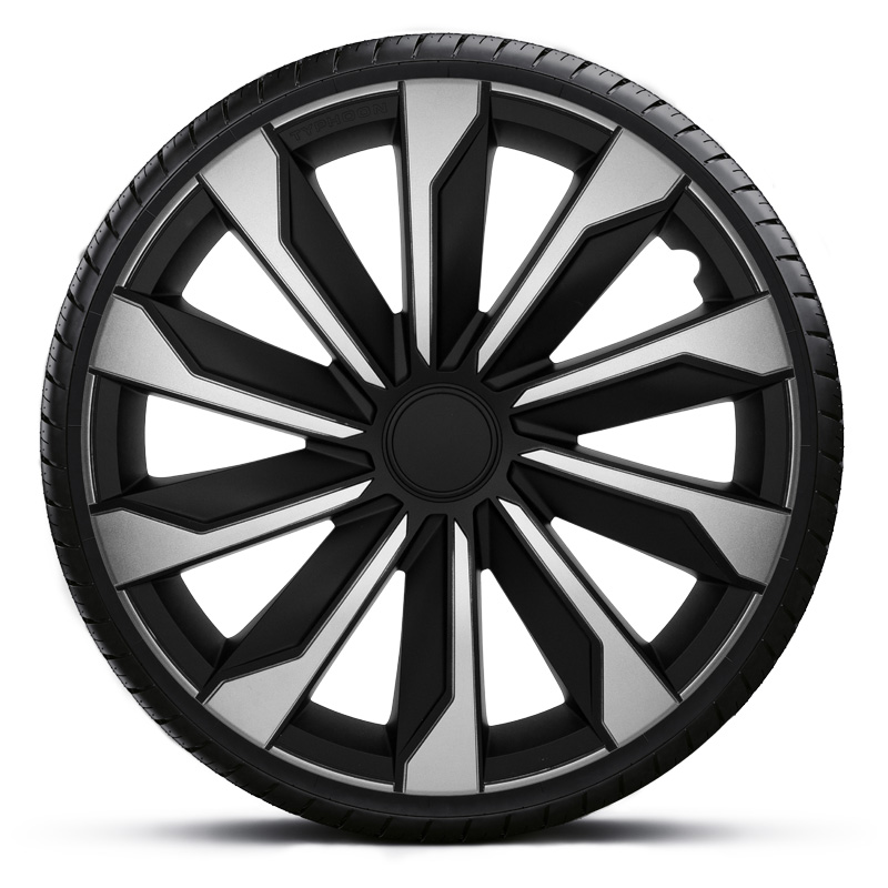 Set wheel covers Typhoon 15-inch silver/black