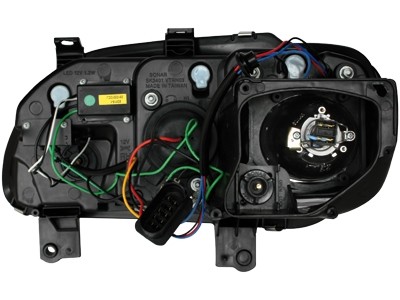 Headlights VW Touran Dayline Devil Eyes Chrome