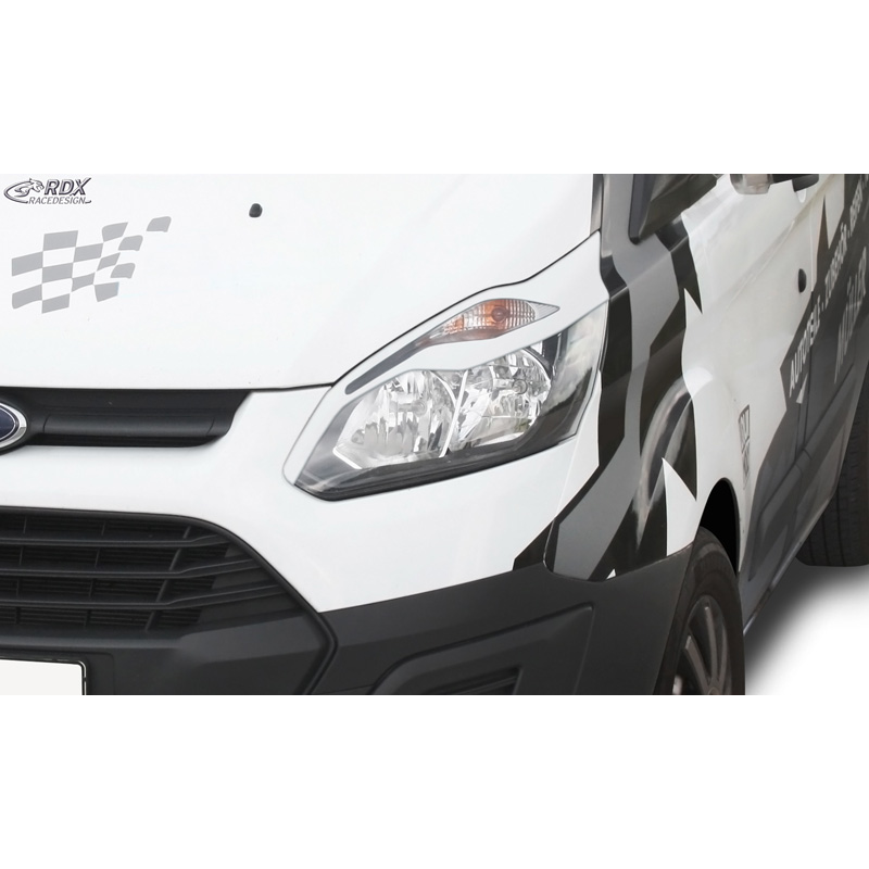 RDX Head light spoilers  Ford Transit Custom & Tourneo Custom 2012-2018 (ABS Gloss White)