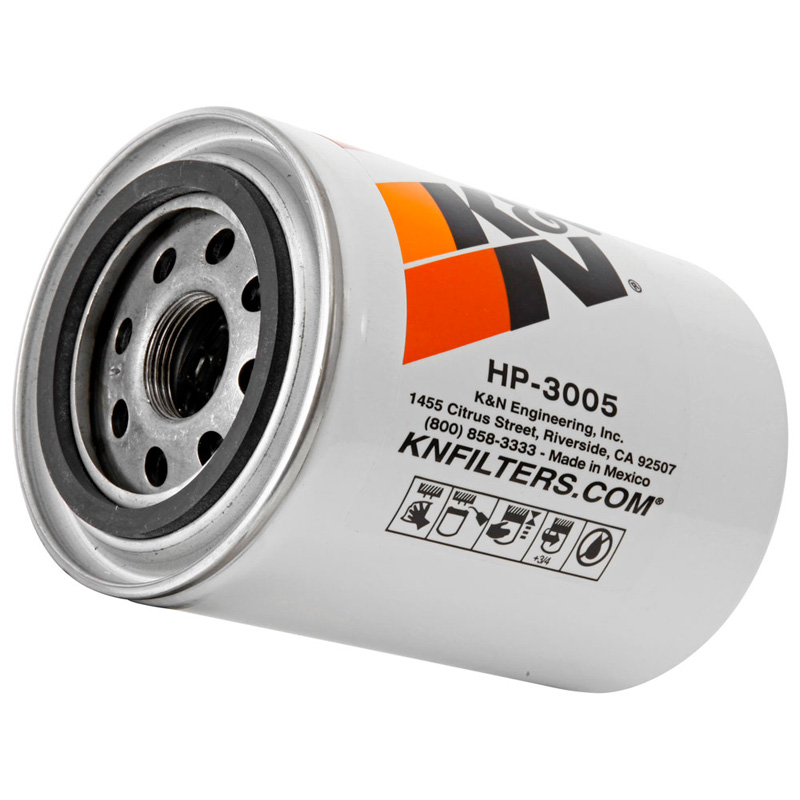 K&N Oil Filter - Spin-On 95x146mm  Nissan Titan XD & Blue Bird Vision & Freightliner MT35 (HP-3005)