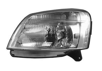 koplamp, H4, elektr verstelb, incl motor, rechts Peugeot Partner