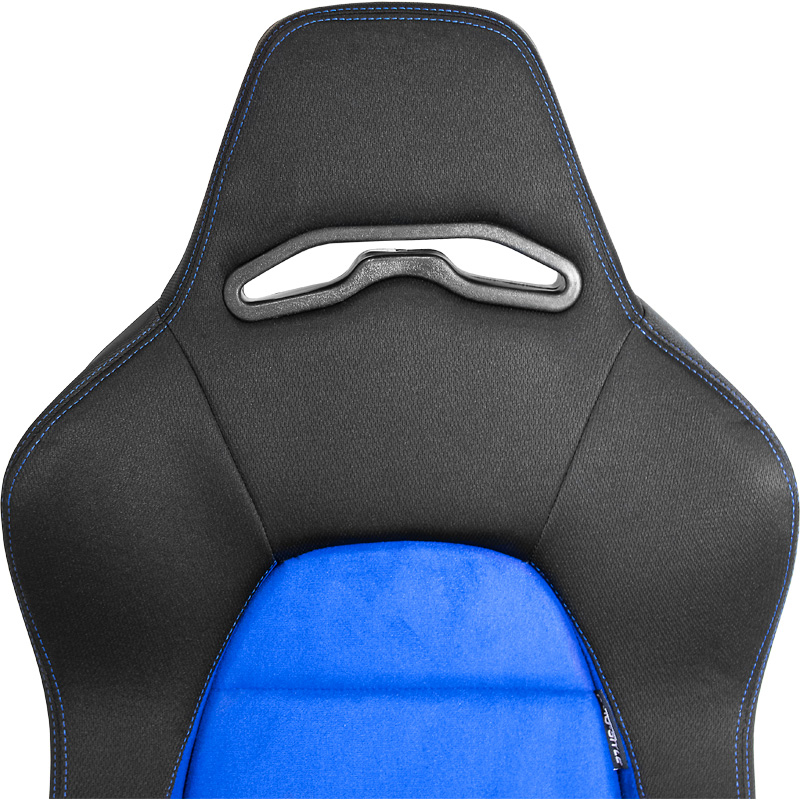 Sport seat 'Eco Soft' - Black/Blue - Dual-side reclinable back-rest - incl. slides