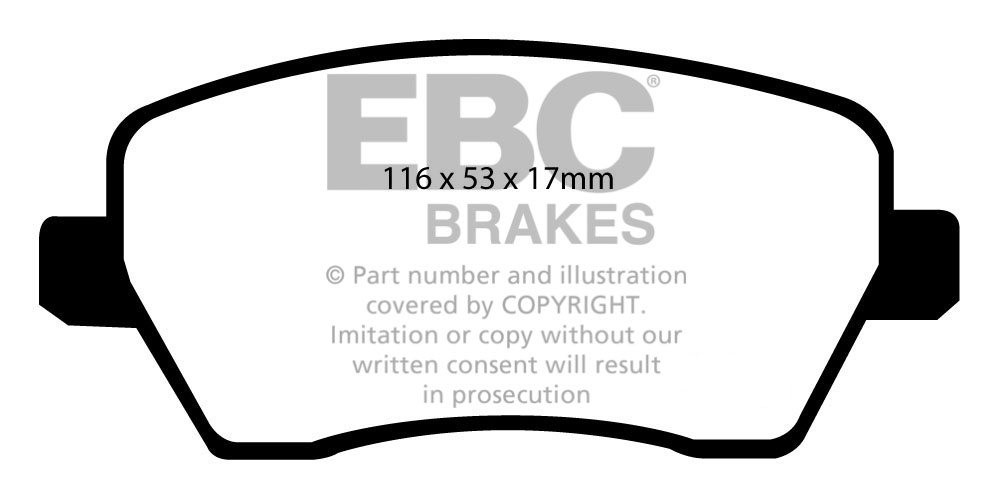 EBC Brakes SUZUKI Splash 1.3 TD 2007-.. Remblokken voorzijde gre
