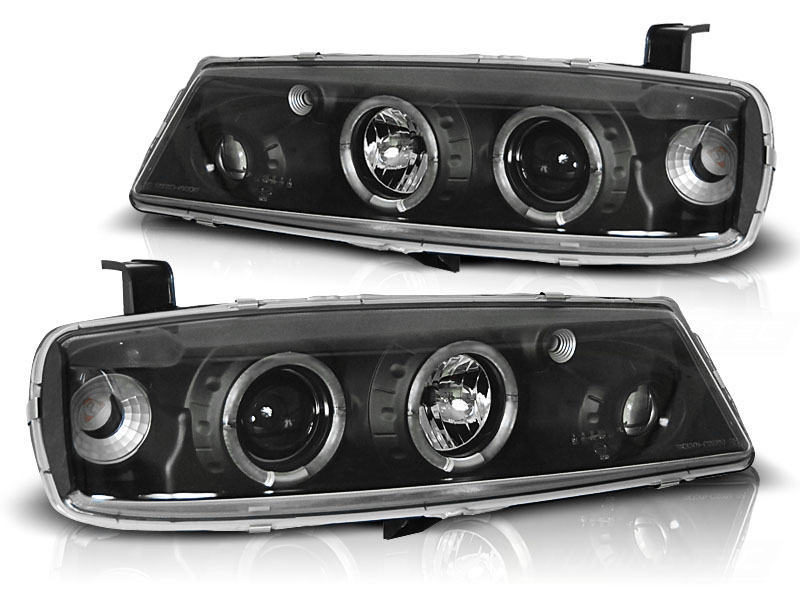 Headlights Opel Calibra Angel Eyes Black