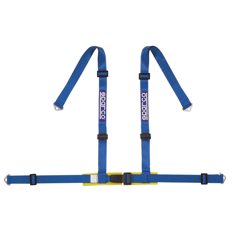 Sparco 4-Point Sport seat belt - Blue - incl. Pelvis protection & screw mounting (E-Mark)