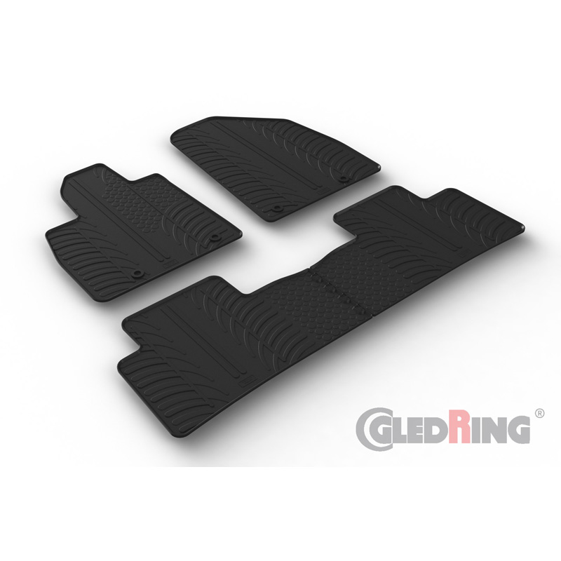 Rubber car mats set  MG Marvel R (EV) 2021- (T profile 4-pieces)
