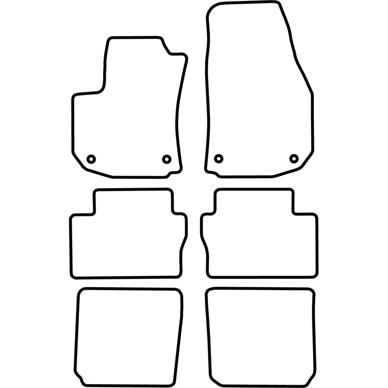 Set velour car mats  Opel Zafira B 2005-2011 (7 persons)