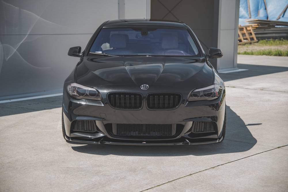 Voorspoiler passend voor BMW 5 F10/F11 MPACK V.3 Glanzend Zwart