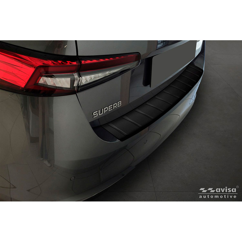 Avisa Stainless Steel Rear Bumper Protector  Skoda Superb IV Liftback 2024- - Matt Black