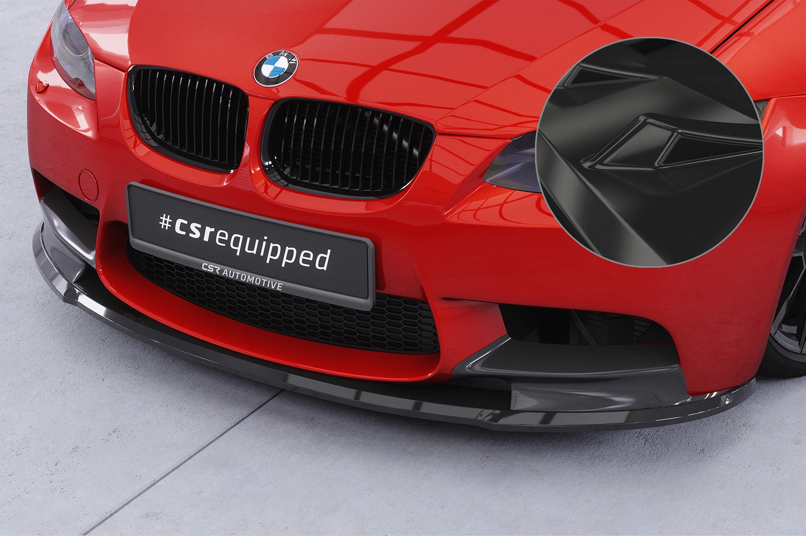 Voorspoiler passend voor BMW M3 E90/E92/E93 glans zwart