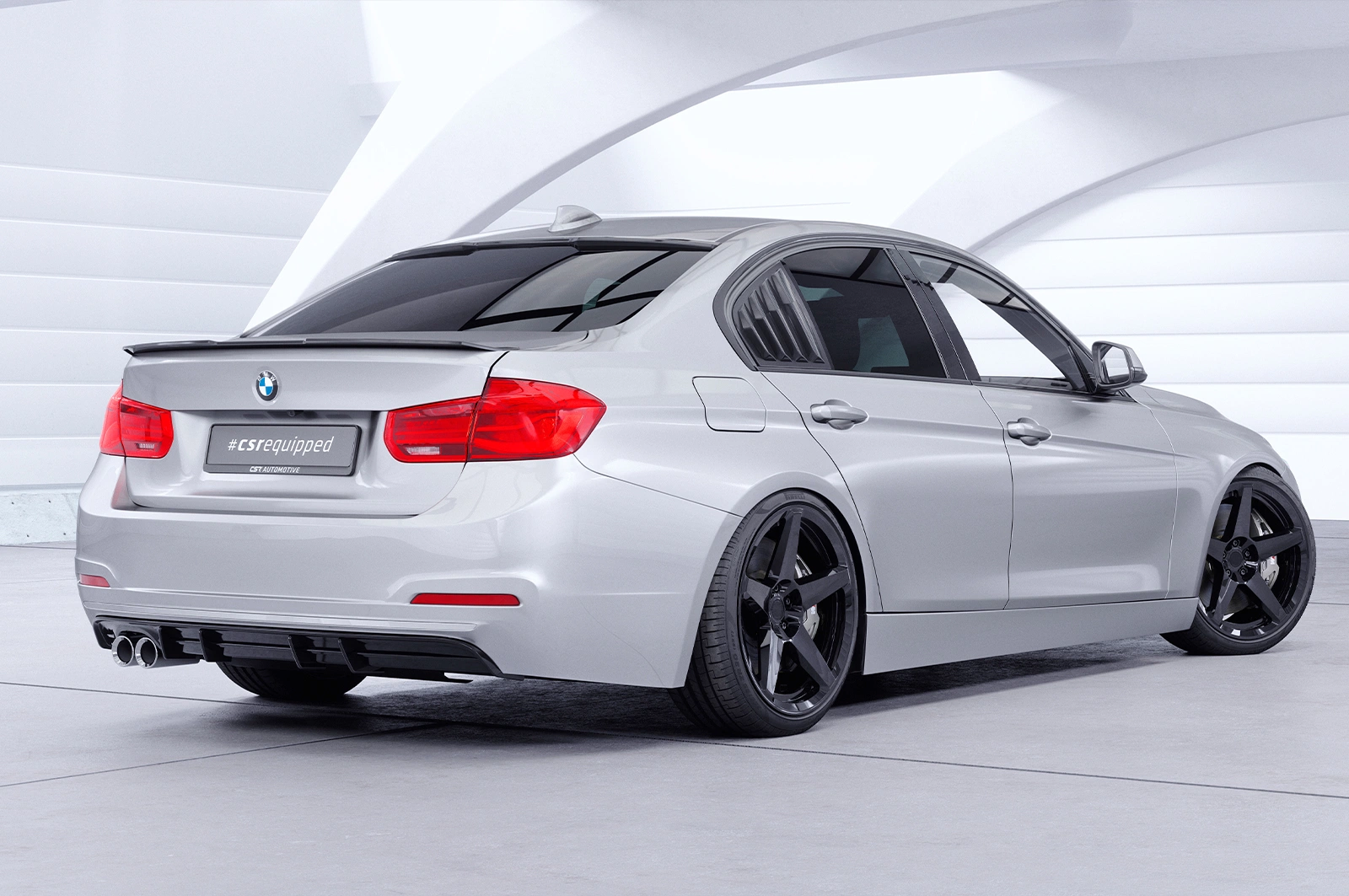 Diffuser passend voor BMW 3er F30 / F31 Limo / Touring Glans zwart