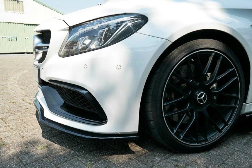 Voorspoiler passend voor Mercedes C205 63AMG coupé Maxton Design glans zwart