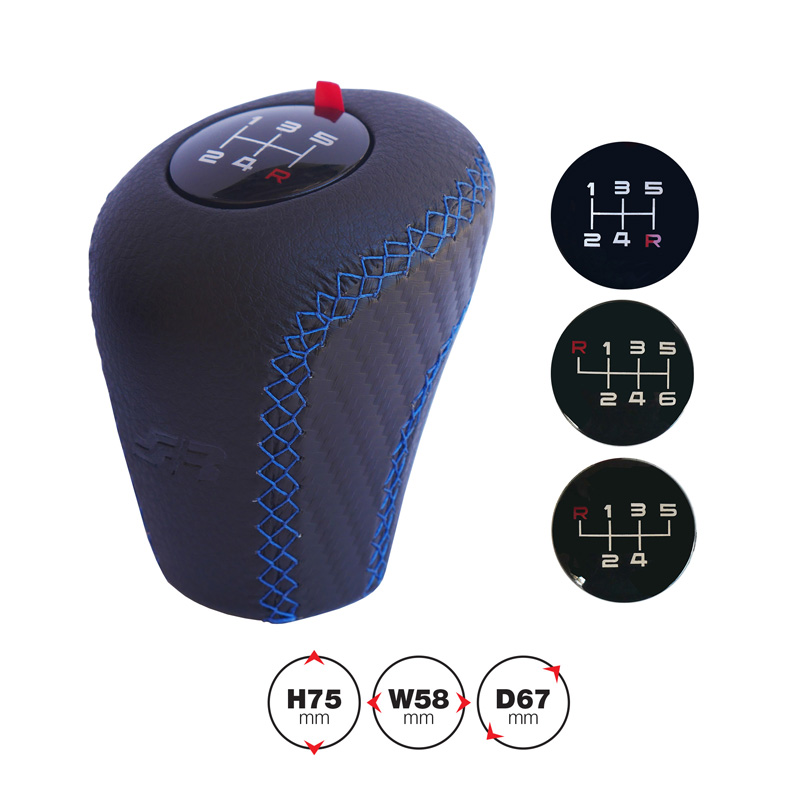 Simoni Racing Gear Knob Slick - Black/Blue incl. 3 Shift Patterns