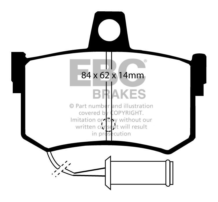 EBC Brakes MG F Trophy 1.8 (160) 2001-2002 Remblokken achterzijd