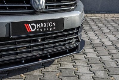Voorspoiler passend voor VW Passat R-Line B8 Glans Zwart