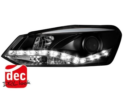 Headlights VW Polo 6R 10-.. Dayline Devil Eyes black
