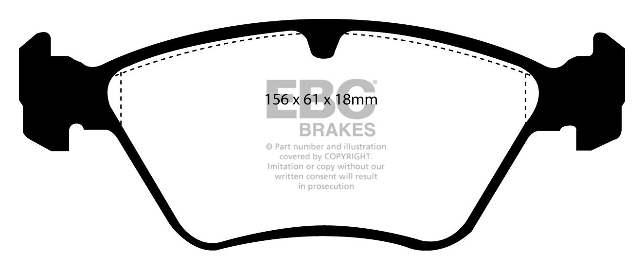 EBC Brakes OPEL Vectra A 2.5 93-95 Remblokken voorzijde