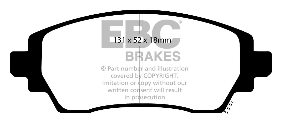 EBC Brakes TOYOTA Corolla 1.6 (ZZE112) (EU) 99-2002 Remblokken v