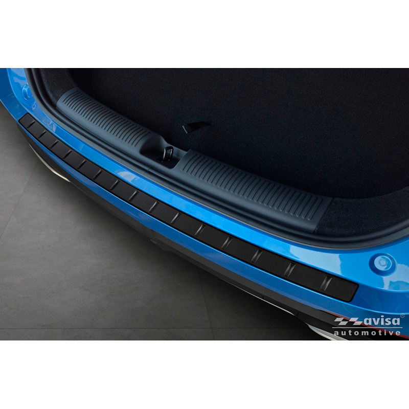 Avisa Matt Black Stainless Steel Rear bumper protector  MG ZS II 2024- 'Ribs'