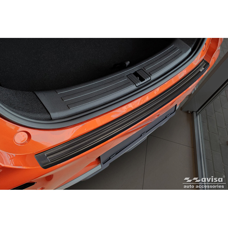 Black Stainless Steel Rear bumper protector  MG ZS FL 2019-2024 'British Flag'