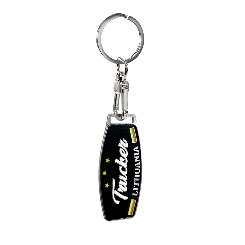 Stainless steel key chain - Trucker/Lithuania