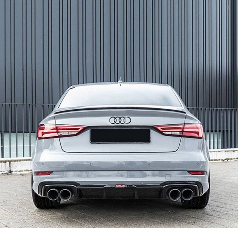 Spoiler passend voor Audi A3 8V Limousine Glans Zwart