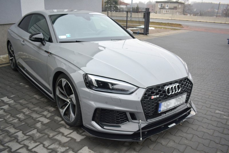 Voorspoiler passend voor Audi RS5 F5 Coupe / Sportback Racing V.1 Glanzend Zwart