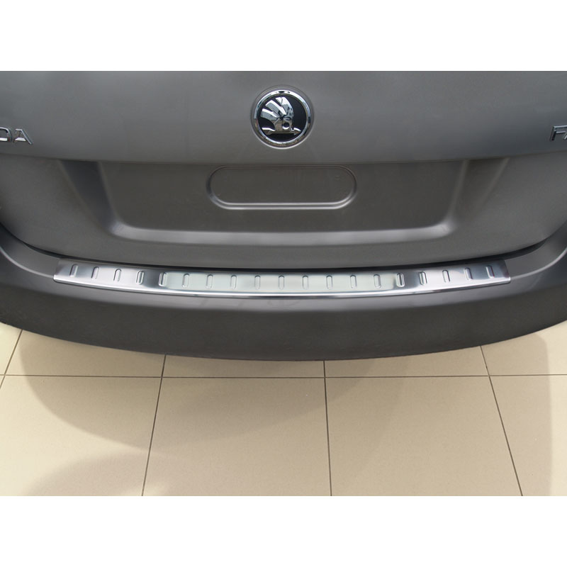 Stainless Steel Rear bumper protector  Skoda Fabia II Combi 2007- 'Ribs''