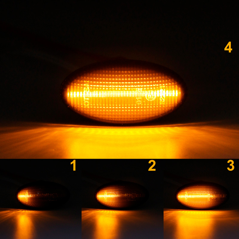 Set LED Side Indicators  Toyota Aygo 2005-2014 & 2014- / Proace 2013- - Smoke - incl. Dynamic Running Light