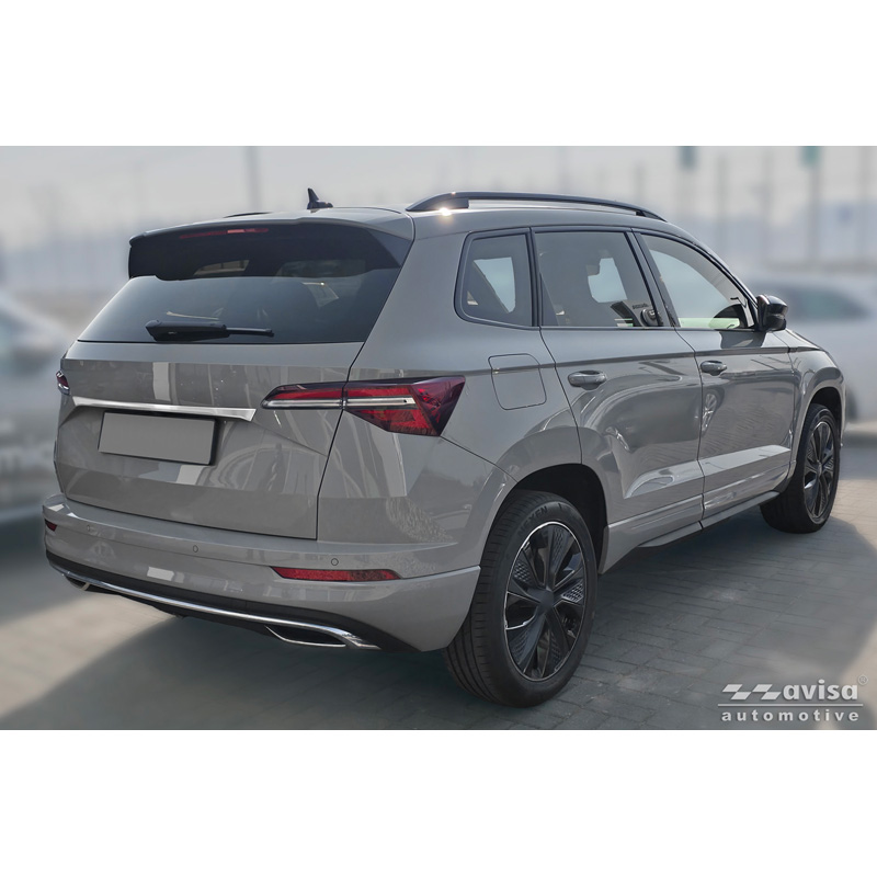 Avisa Brushed Stainless Steel Trunk Tailgate Trim Cover  Skoda Karoq (NU7) Facelift 2022-