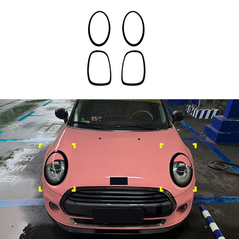 Head & Tail light Frames  Mini One/Cooper/S/Cabrio F55/F56/F57 2013-2024 - set of 4 pieces (ABS Glossy Black)