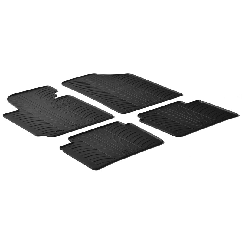 Rubber car mats set  Hyundai Veloster 2011- (T profile 4-pieces)