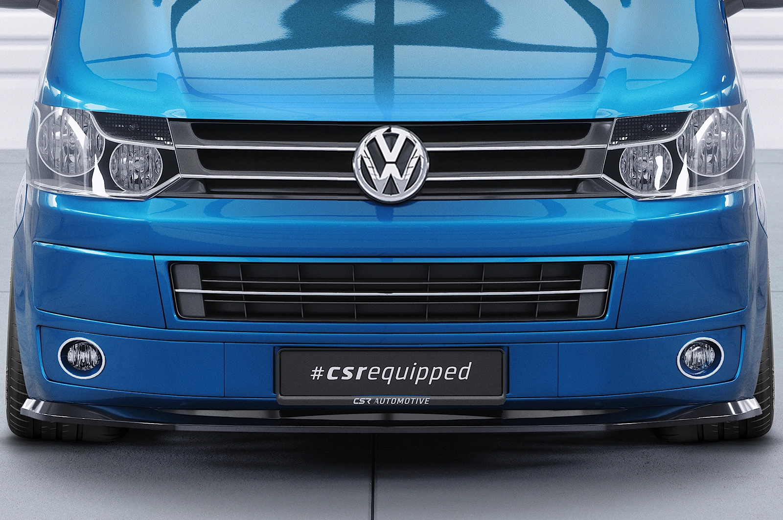 Voorspoiler passend voor VW T5 Bus glans zwart – 09/2009–07/2015