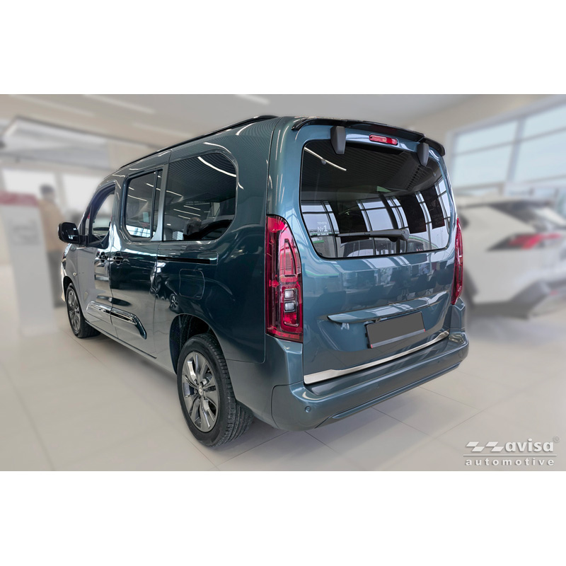 Avisa Brushed Stainless Steel Trunk Tailgate Trim Cover  Toyota Proace City Verso 2019-2024 & Facelift 2024-