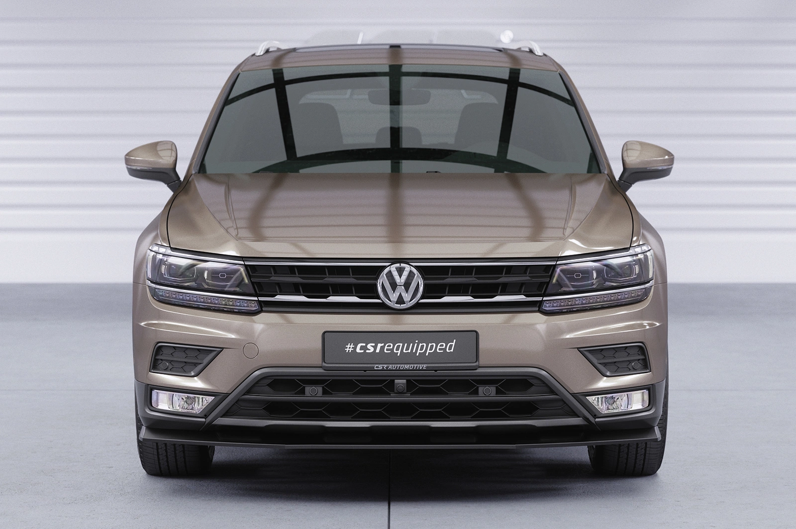Voorspoiler passend voor VW Tiguan 2 (Typ AD) Basis glans zwart 2016–06/2020