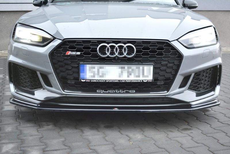 Voorspoiler passend voor Audi RS5 F5 Coupe / Sportback V.2 Glanzend Zwart